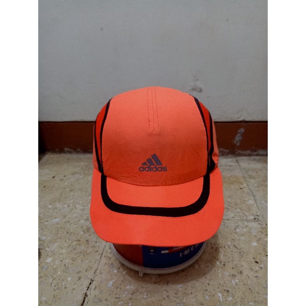 Topi Adidas original oren second bekas