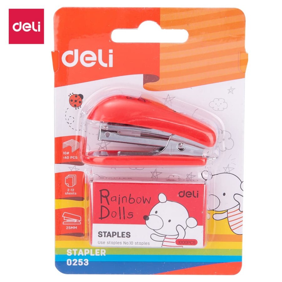 

Stapler Deli Mini Lucu E0253 No.10 plus isi staples