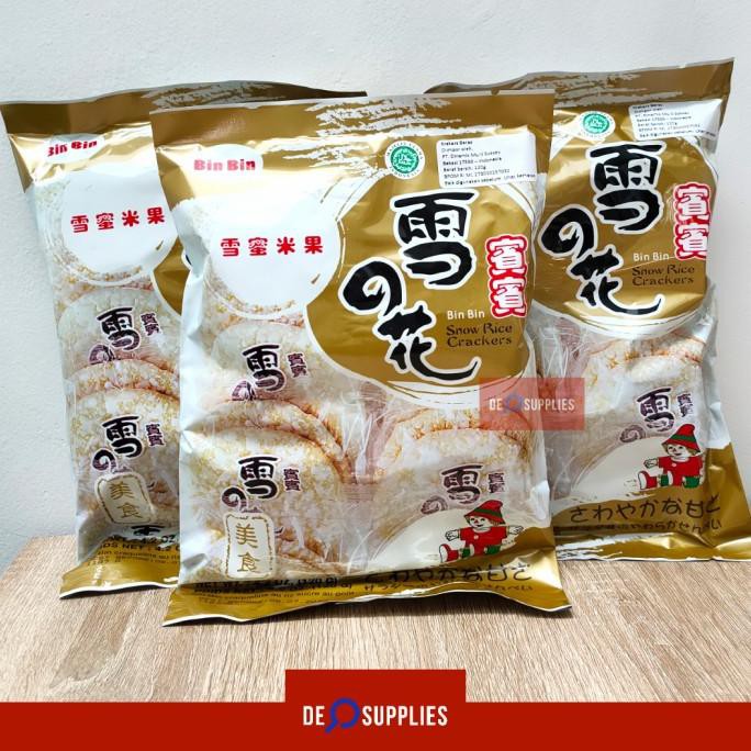 

Bin Bin Snow Rice Crackers 120gr - Binbin Krekers Beras Salju Thailand