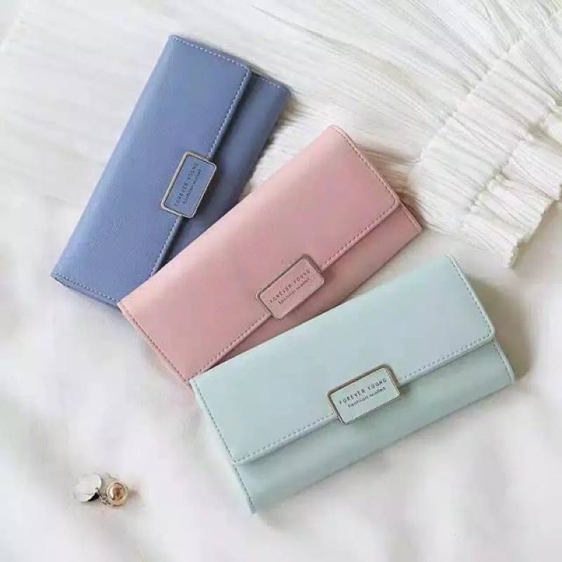 Dompet panjang wanita Korea tipis dompet wanita import