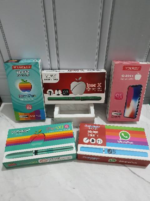 

(12pc) Pen Gel Apel /Pen Ipen/Pen murah/pen gel murah/gel pen/bolpen/ballpoint apel