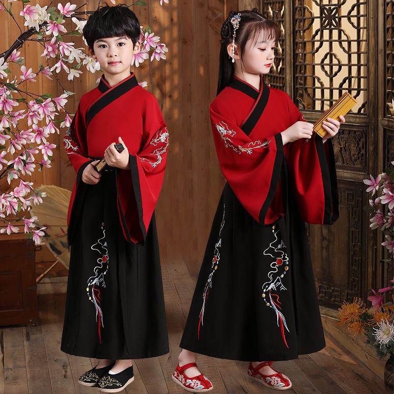 Children's ancient Chinese costume, Chinese School costume, girls' Book Children's Chinese style cos