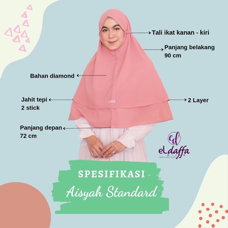 HIJAB BERGO 2 LAYER AISYAH / BERGO INSTANT TALI / BERGO DIAMOND CREPE / eLdaffa Hijab