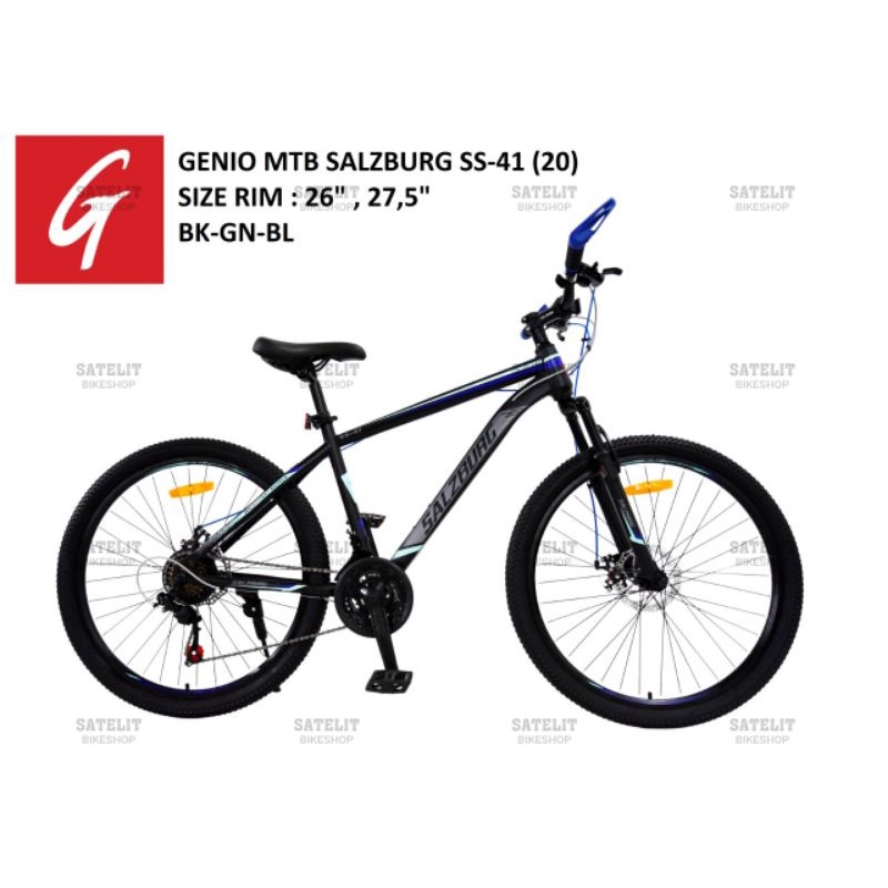 Sepeda Gunung MTB Mountain Bike Genio Salzburg SS-41 Ukuran 27.5 Inch