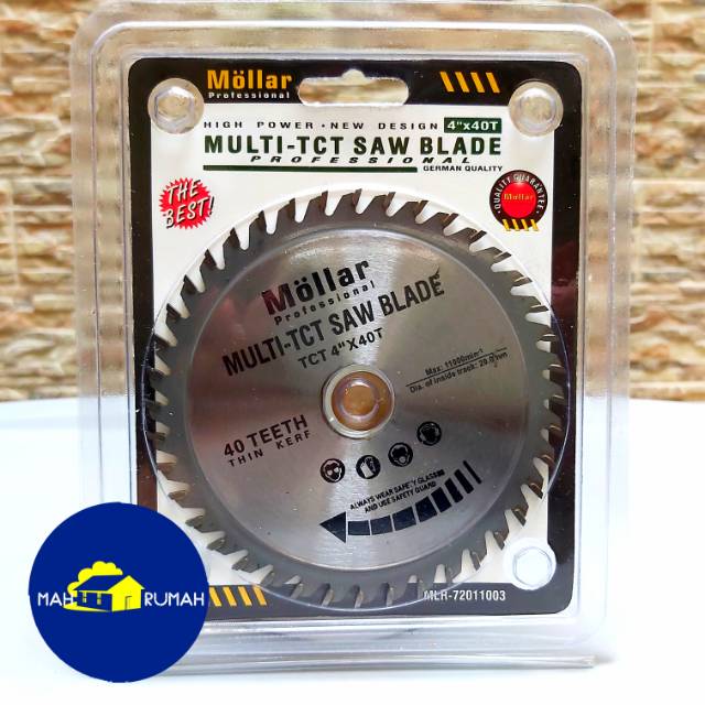 Mata Pisau Gergaji Potong Multi TCT Circular Saw Blade - MOLLAR 4&quot; X 40T 40 T