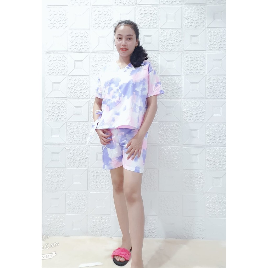 KIMONO PIYAMA TIE DYE HP &amp; CP DAILY SET / PIYAMA SET ( HARGA PROMO)