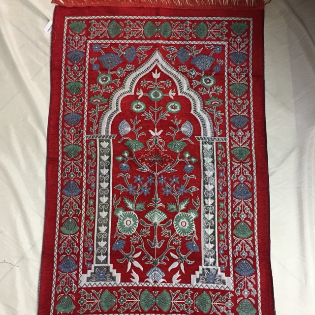 Sajadah reffah motif kembang oleh oleh haji umroh cantik