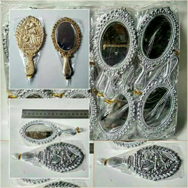 Souvenir pernikahan kaca cermin gagang