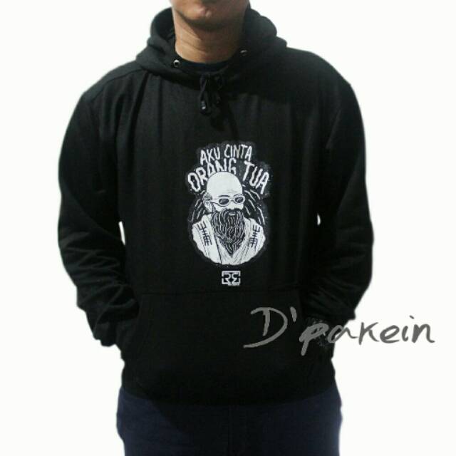 sweater hoodie pria aku cinta orang tua