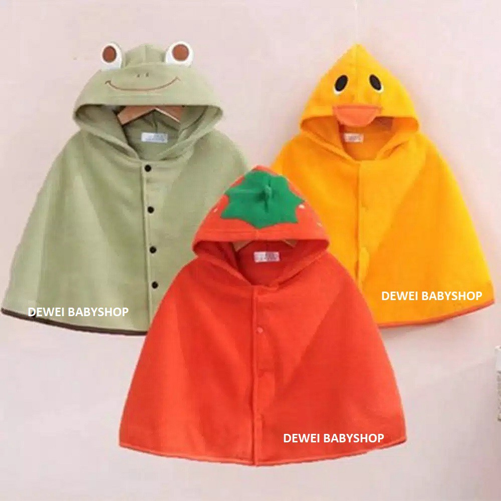 Jaket Bayi Karakter Model Penutup Kepala ( Baby Hoodie Jacket / Mantel Anak )