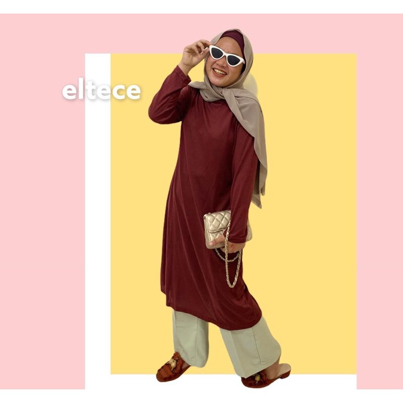 Eltece Longdress Polos | Dress casual wanita | Casual Longdress Wanita | Atasan Hijab | Hijab Dress