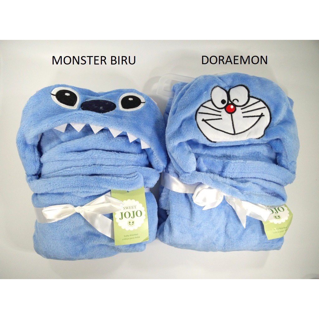 Selimut Topi Hoodie BONEKA Selimut Bayi Karakter Fleece Animal Halus l Part 1