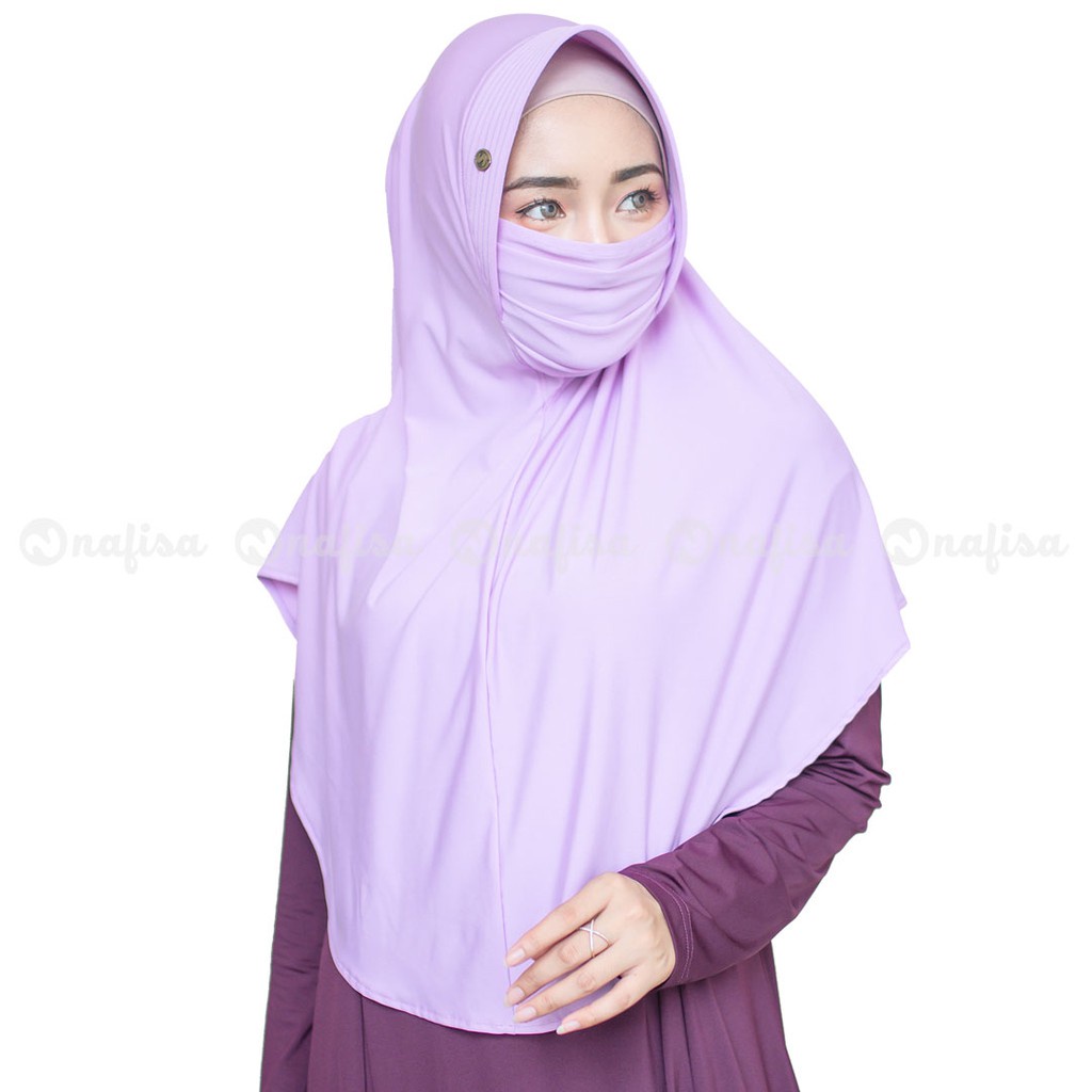 KERUDUNG MASKER Nafisa Fritania | Hijab Masker Anti Debu | Jilbab Instan NIqab