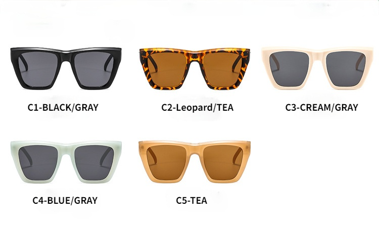 2021 new fashion jelly color ins trend big frame men and women personality sunglasses