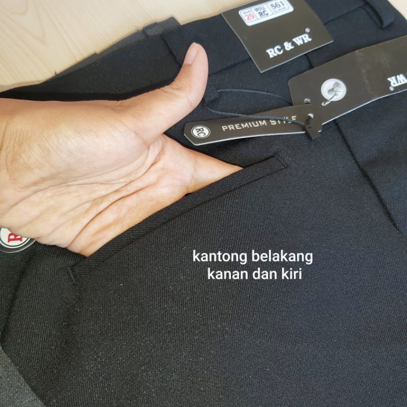 CELANA BAHAN DASAR KERJA FORMAL COWOK/PRIA SLIMFIT BERKUALITAS