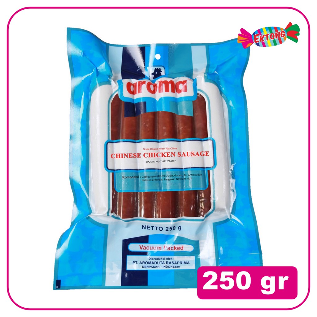 

AROMA CHINESE CHICKEN SAUSAGES ( LAPCHIONG AYAM ) / HALAL 250gr