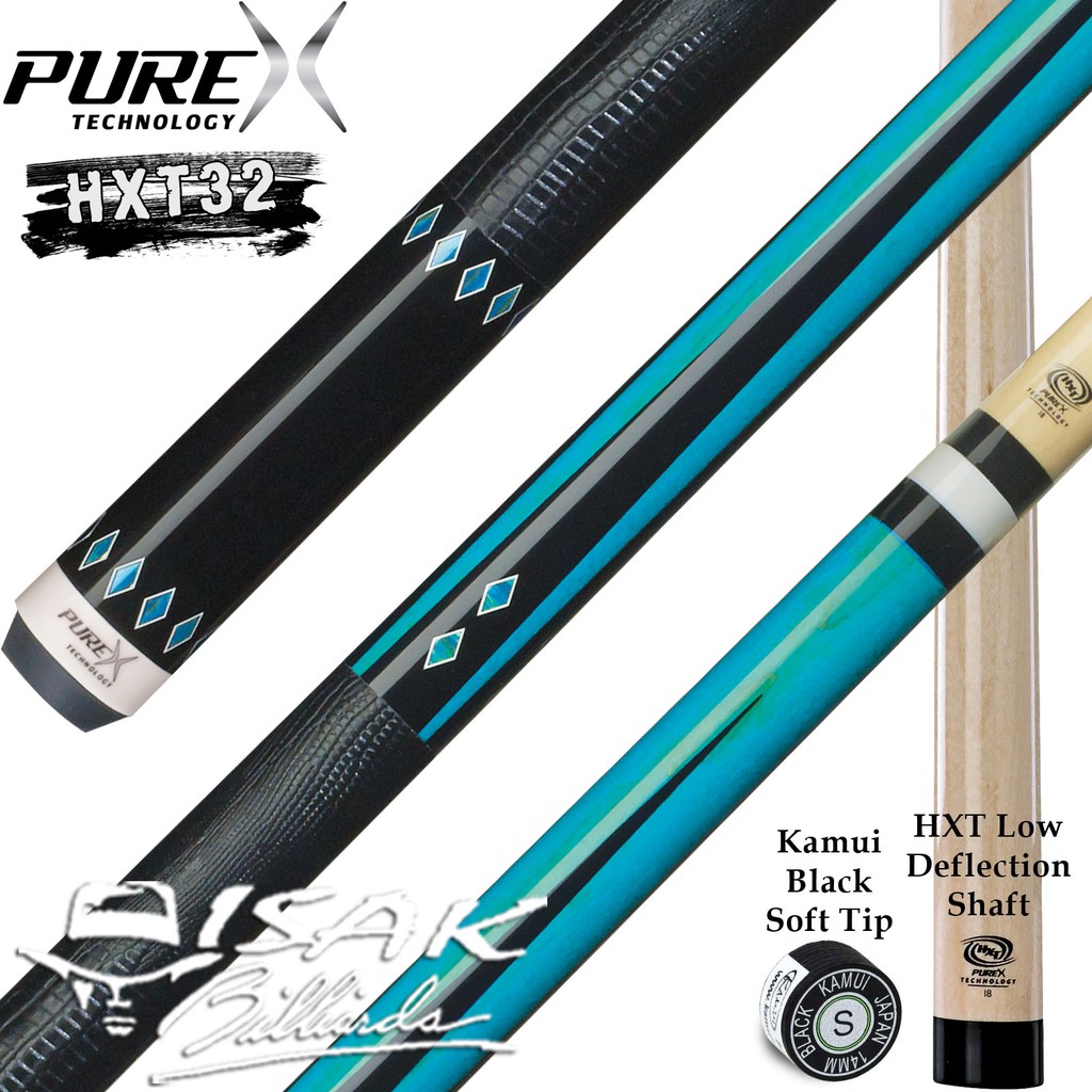 PureX HXT32 Cue - HXT Low Deflection Shaft Billiard Stick Players Play Kamui Tip