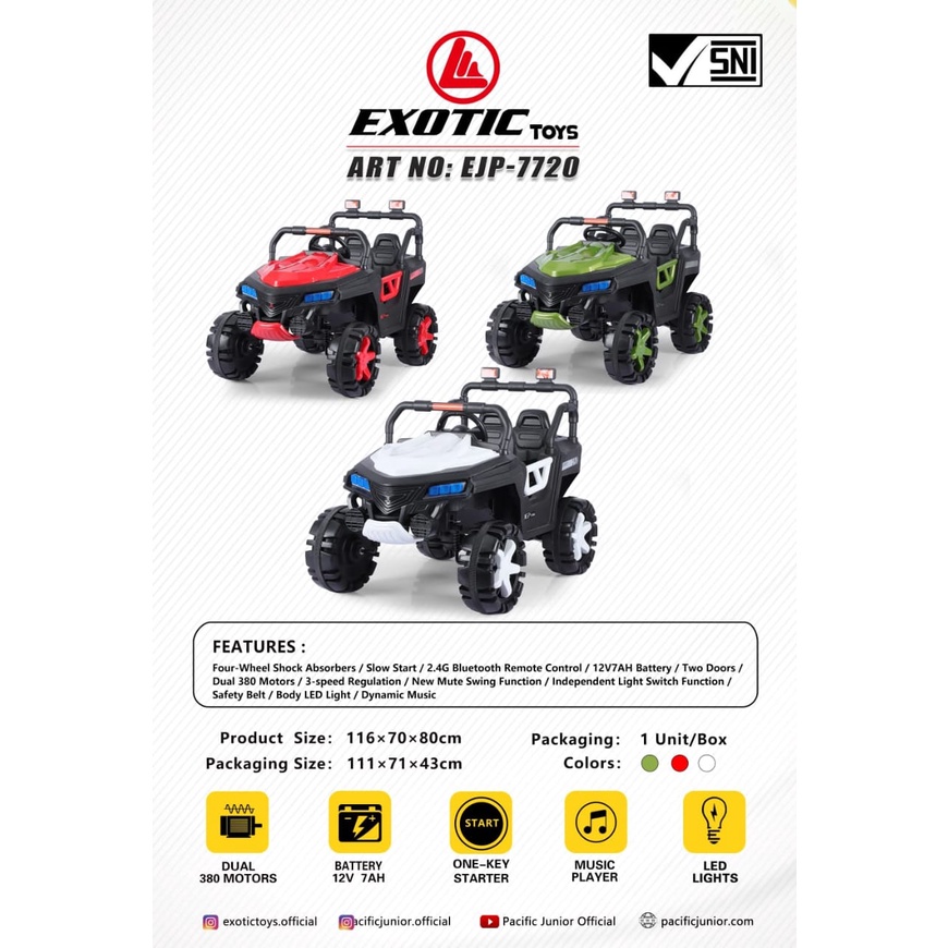 MOBIL ACCU ANAK EXOTIC JEEP EJP-7720