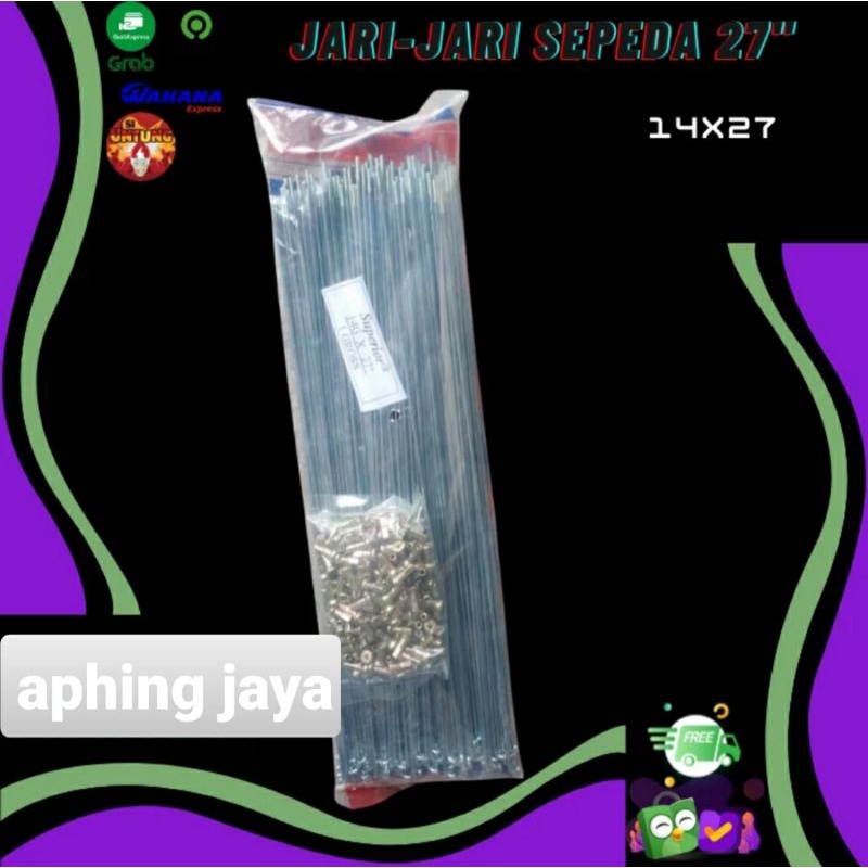 RUJI;JARI JARI SEPEDA 27 FIXIE VELG FLAT 14x27