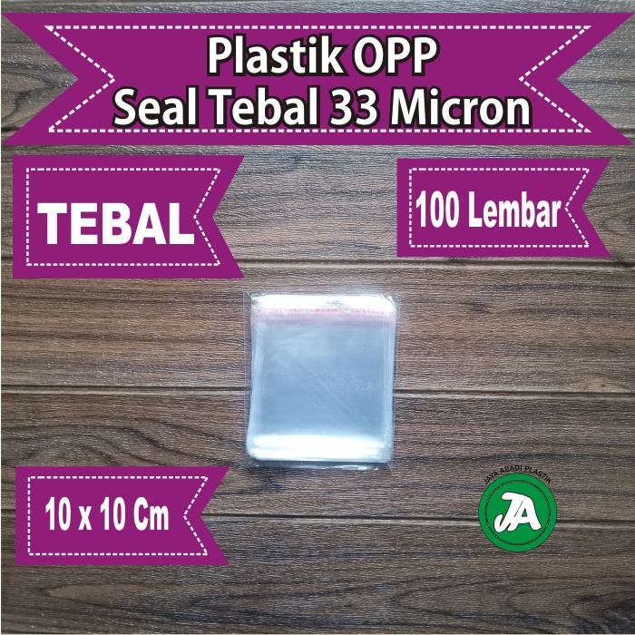 Jual Plastik Opp Lemseal 10 X 10 Cm Plastik Bening Tebal 33 Mic Isi 100 Lbr Indonesiashopee 2469