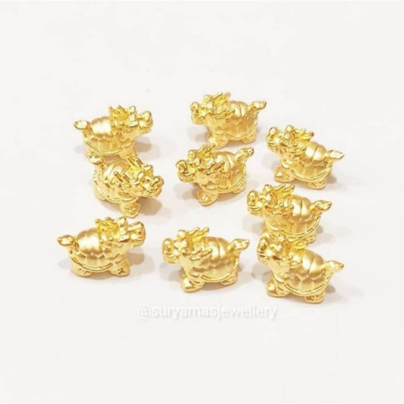 Charm Hongkong emas murni kura naga