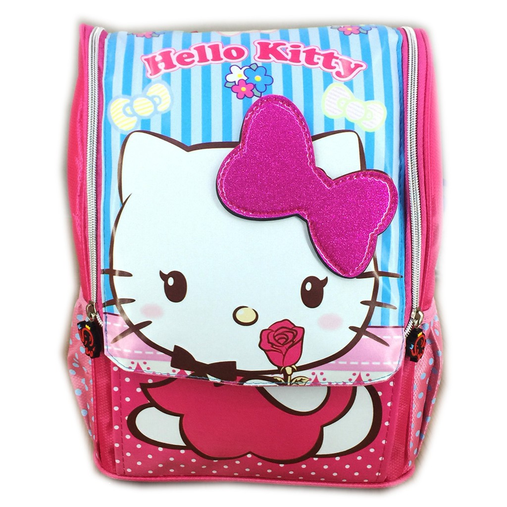 Tas Ransel Sekolah Anak TK Jepang Hello Kitty Ribbon 3D Timbul S