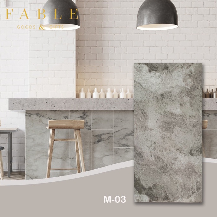 Stiker Dinding Motif Marmer Granit Premium 30x60