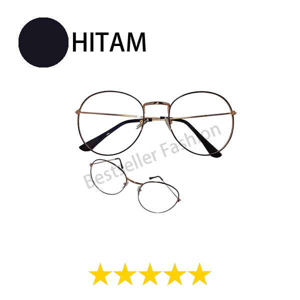 Kacamata anti radiasi blueray Pria dan Wanita bahan metal Kacamata Fashion Blueray Oval Besi Dewasa NO CASE