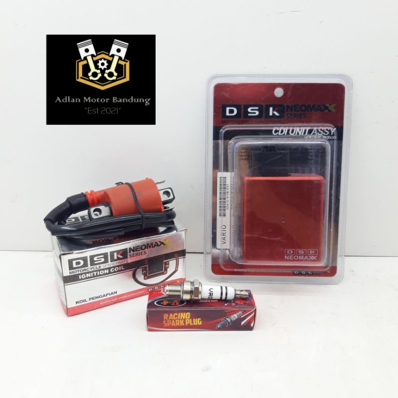 PAKET RACING CDI KOIL COIL DAN BUSI VARIO 110 LAMA KARBU CBS TECHNO DSK NO LIMIT SETARA BRT POWER UP