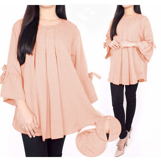 ERLINDA  BLOUSE WANITA | BIG SIZE | PLAIN BLOUSE | ATASAN WANITA | BAJU JUMBO ERLINDA-8