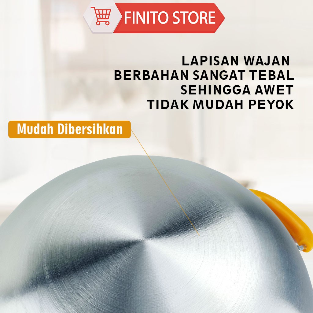 PROMO Wajan Enamel SUPER TEBAL Anti Karat Dan ANTI LENGKET / Wajan Kualitas Terbaik