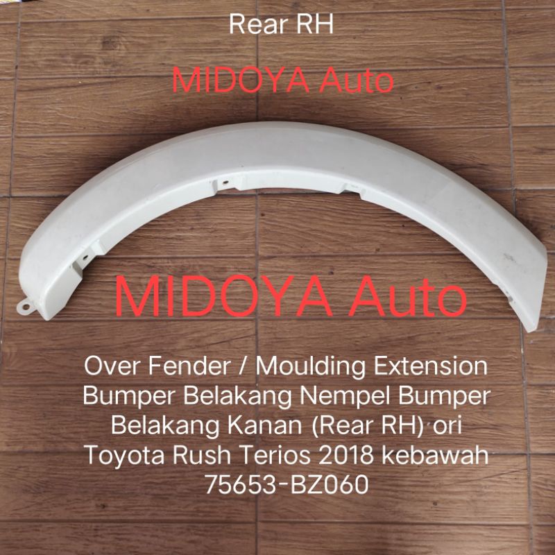 Jual Over Fender Belakang Nempel Bumper Belakang Toyota Rush Terios