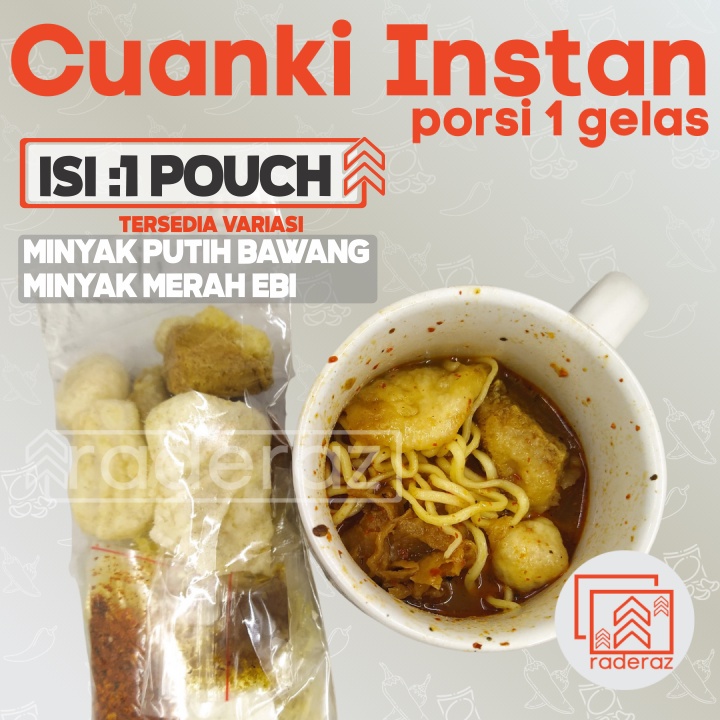 

CUANKI INSTAN PORSI 1 GELAS kemasan POUCH gaiarasa khas garut rasa mantab by RADERAZ (bisa GROSIR bisa COD)