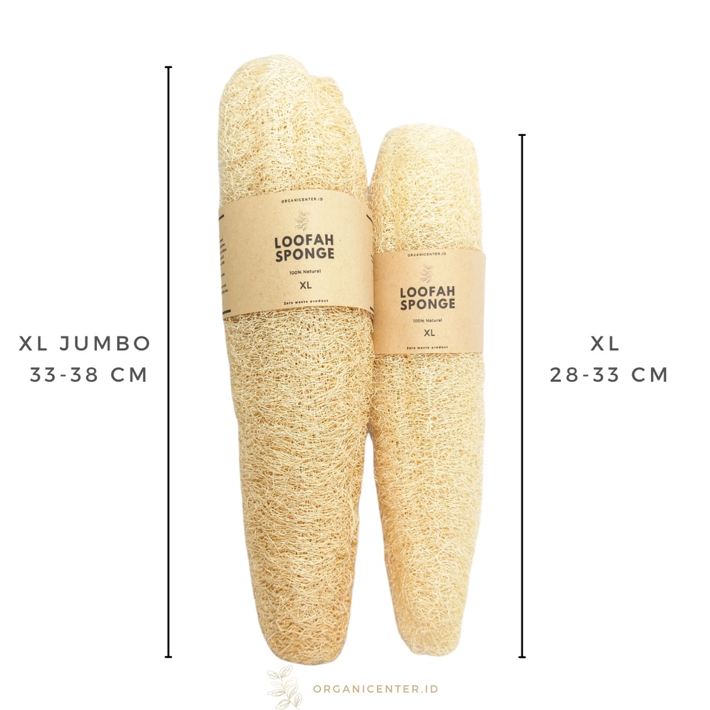 Loofah Sponge XL / Spons Loofah Natural Alami / Spons Sabut Cuci Piring / Oyong Kering Zero Waste