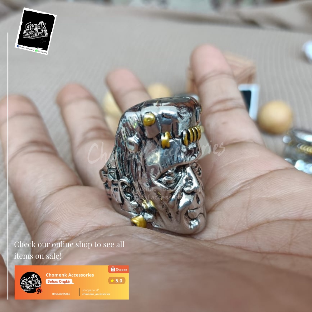 CINCIN TENGKORAK CINCIN TITANIUM RINGSKKULL SKULLRING TITANIUM.