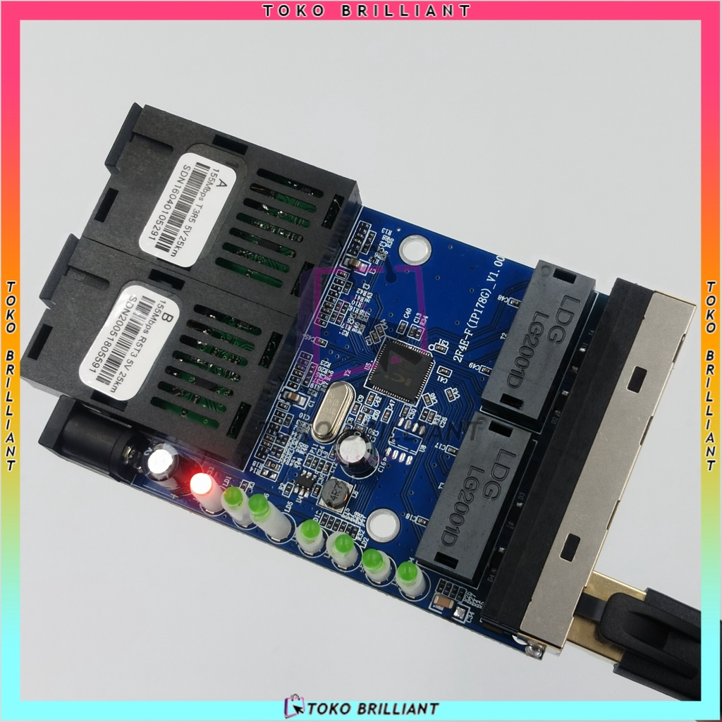 【Support POE】2F4E PCBA Media  Konverter Fiber Optic Sc Ethernet Single Mode Optikal 10/100m 5V-12V
