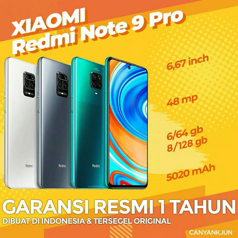 Redmi Note 9 pro 6gb 128gb
