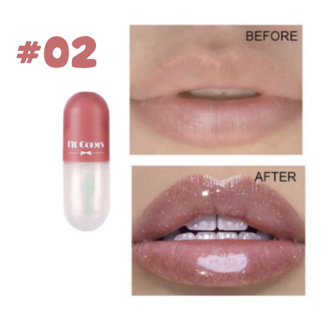 FIT COLORS  Capsule Lip Gloss Lip Balm Moisturizing and brightening lips XX046