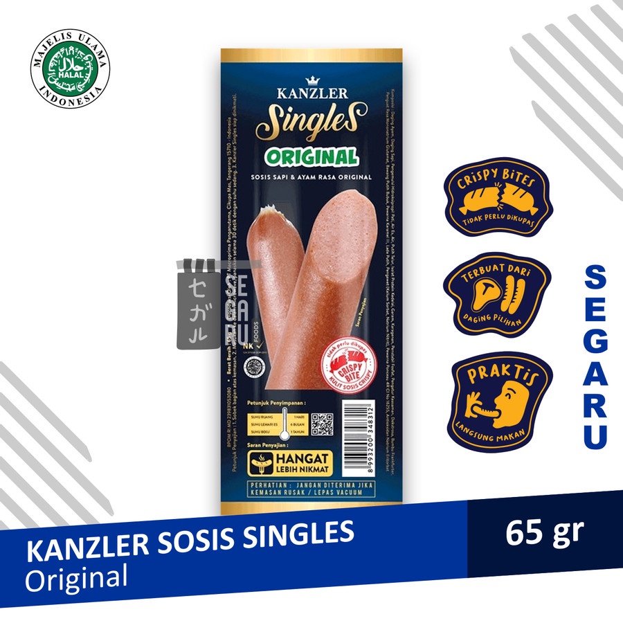 Sosis KANZLER Singles Sosis / Bakso Original / Keju / Hot per Pack