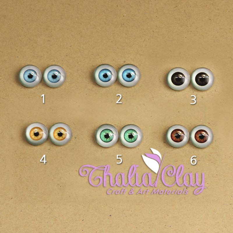 BOLA MATA BONEKA EYEBALL EYECHIP DOLL BJD FIGURE CLAY CABOCHON 10MM