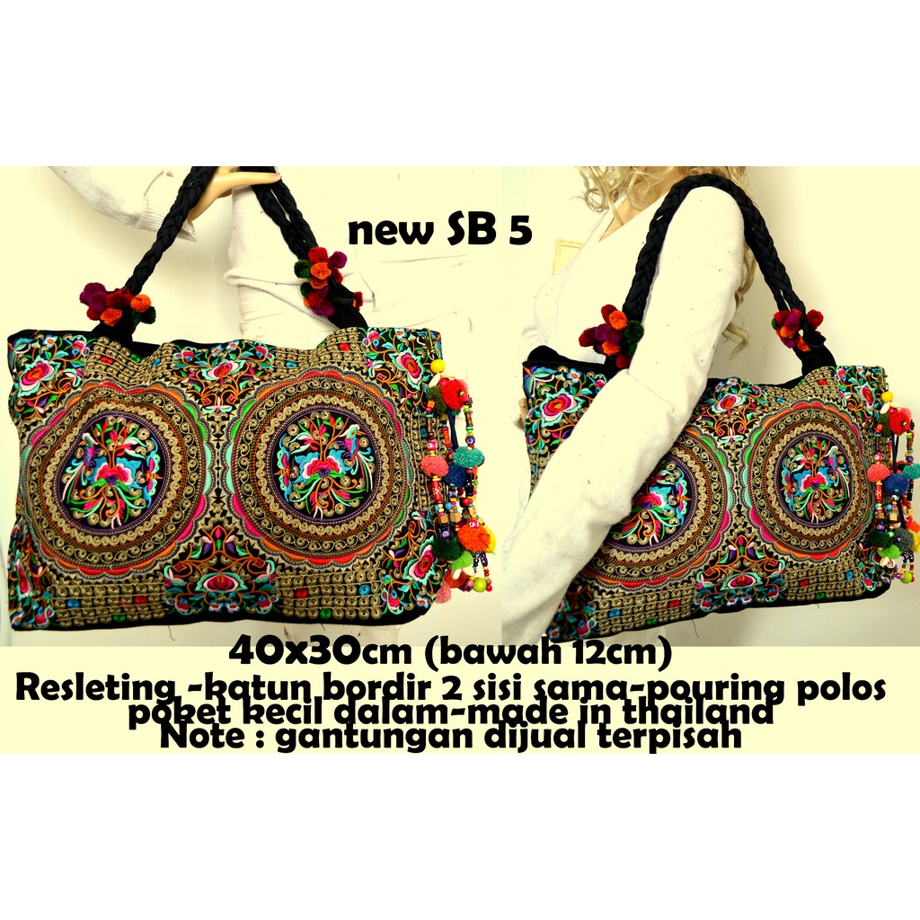 TAS BORDIRAN IMPORT/TAS THAILAND/TAS SLEMPANG/TAS ETNIK/CLUTCH/TAS PINGANG/DOMPET/TOTE BAG/TOP