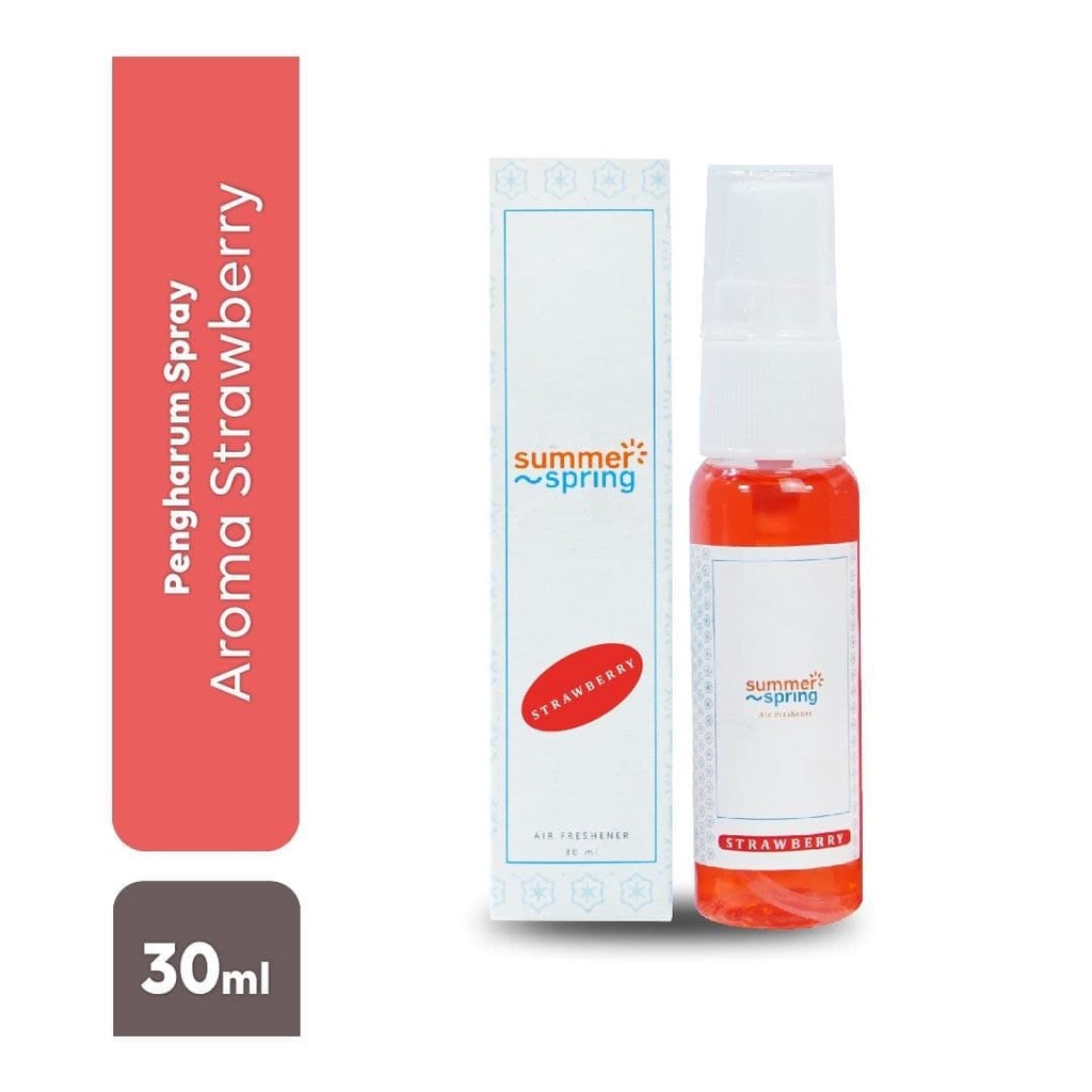 Parfum Mobil Pengharum Ruangan Pewangi Kamar Tidur Harum Summer Spring | Spray | Aroma Strawberry