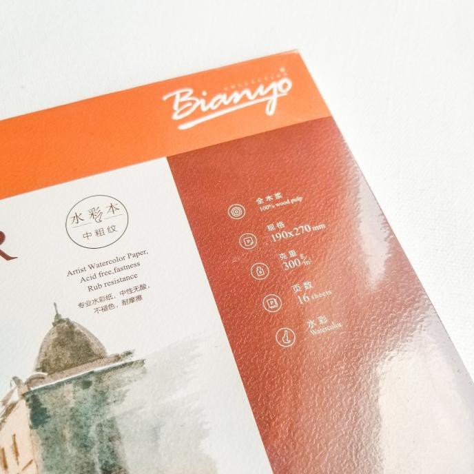 

BIANYO WATERCOLOR PAD 300GSM 16 SHEETS
