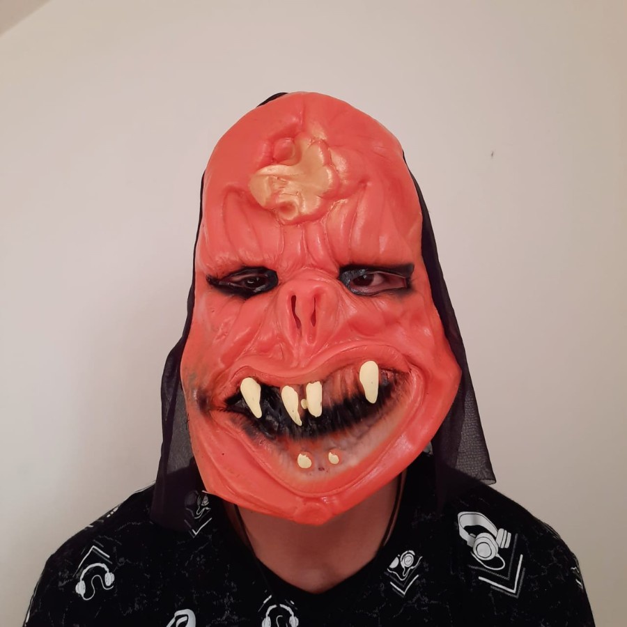 Topeng Latex Pumpkin Party Cosplay Horror Scary Prank Murah Halloween