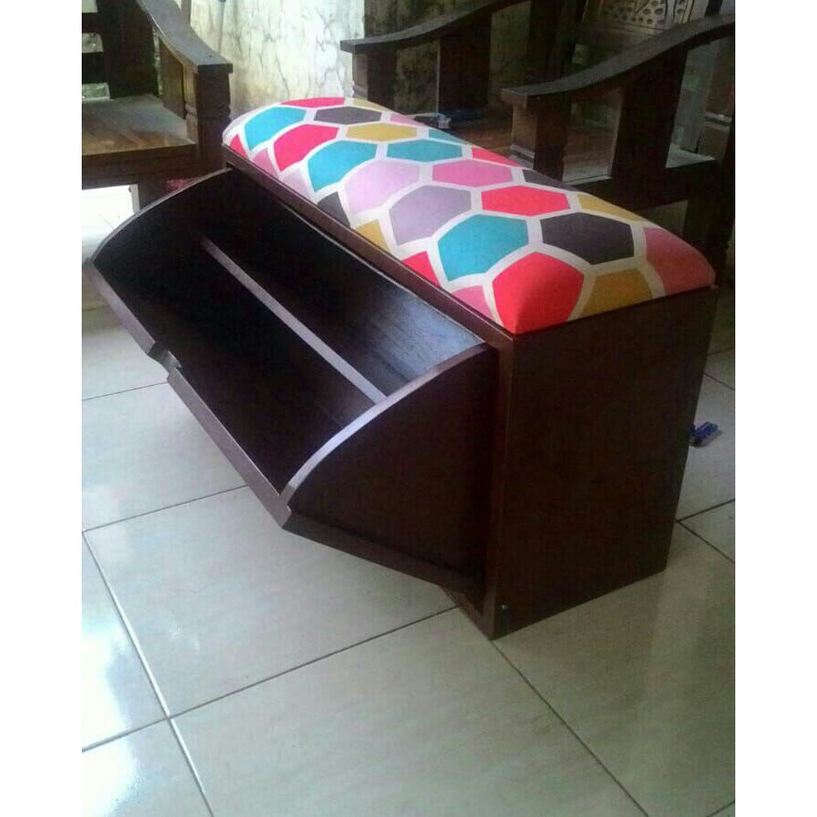 Sofa bench minimalis / rak sepatu custom - JW Furniture