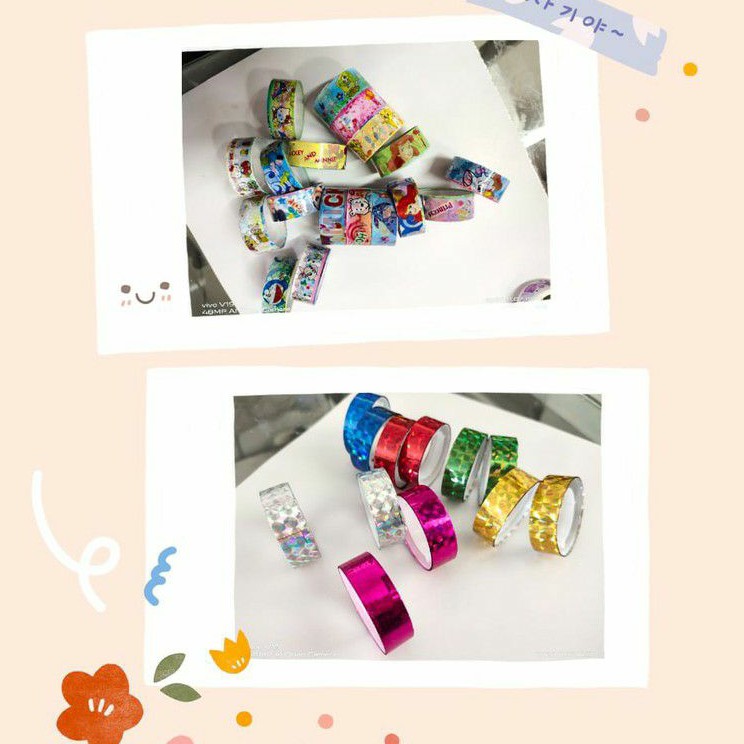 

ISOLASI KARAKTER WARNA Metalik Princess Hello Kitty Sponge Bob Mickey Minnie Pooh Sweety Doraemon