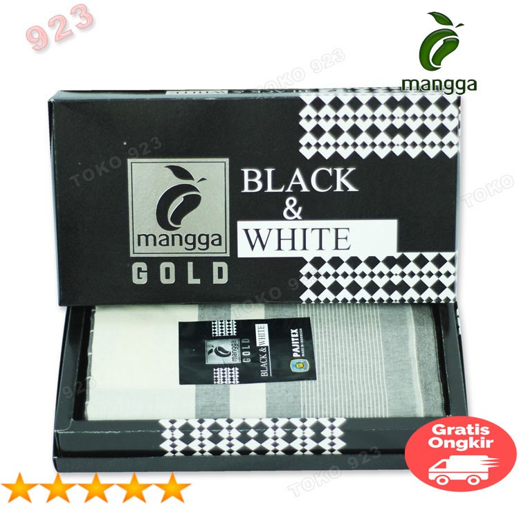 Black White M11-14 Sarung Original MANGGA Dewasa Putih Motif Kotak2