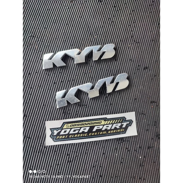 emblem logo timbul kyb shock skok suspensi depan