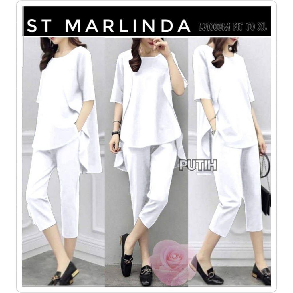 SET MARLINDA POLOS FASHION WANITA / PAKAIAN PESTA KASUAL / KANTOR / TERLARIS TERBARU