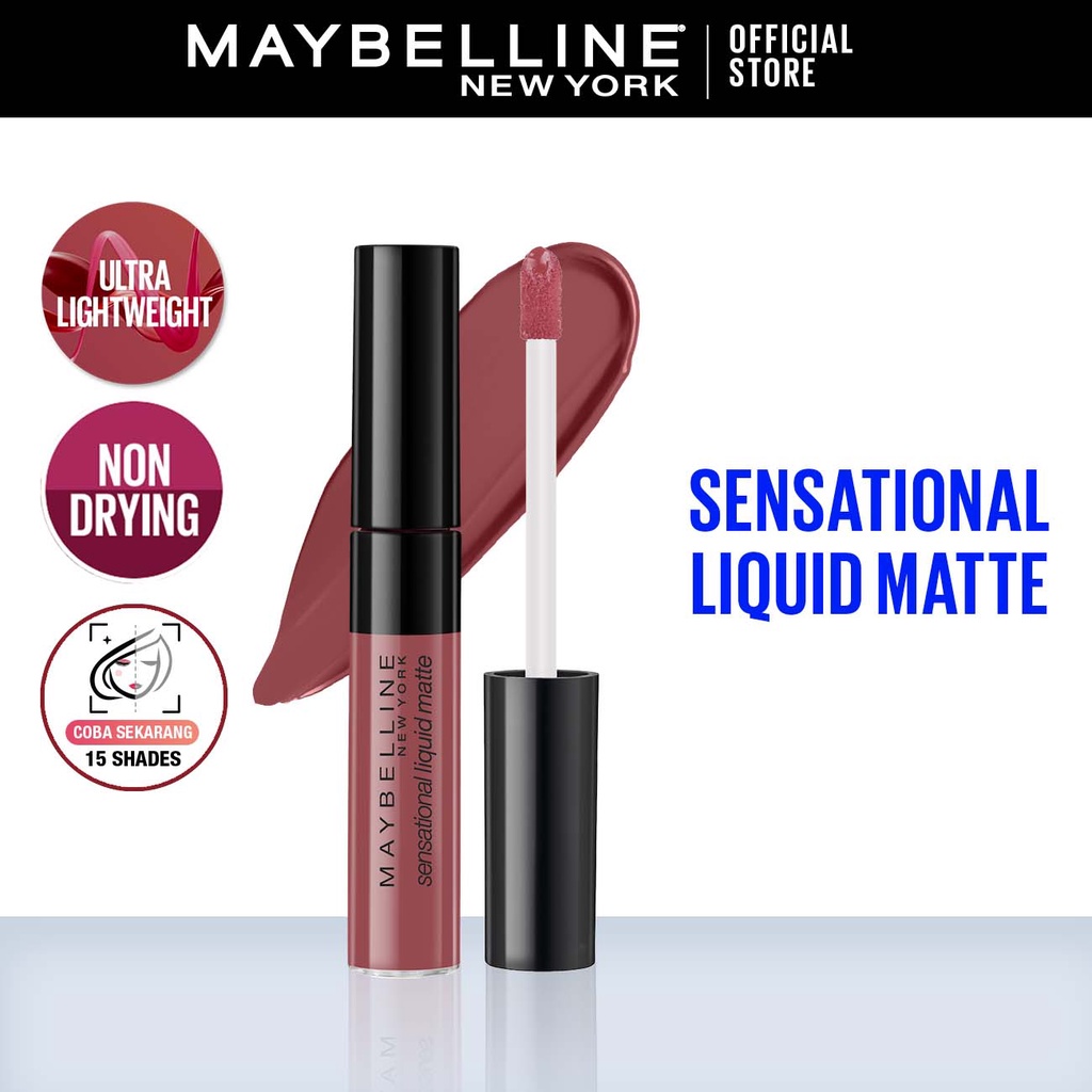 Maybelline Color Sensational Liquid Lipstick Make Up 7ml (Matte Lipcream Dengan Warna Intens)